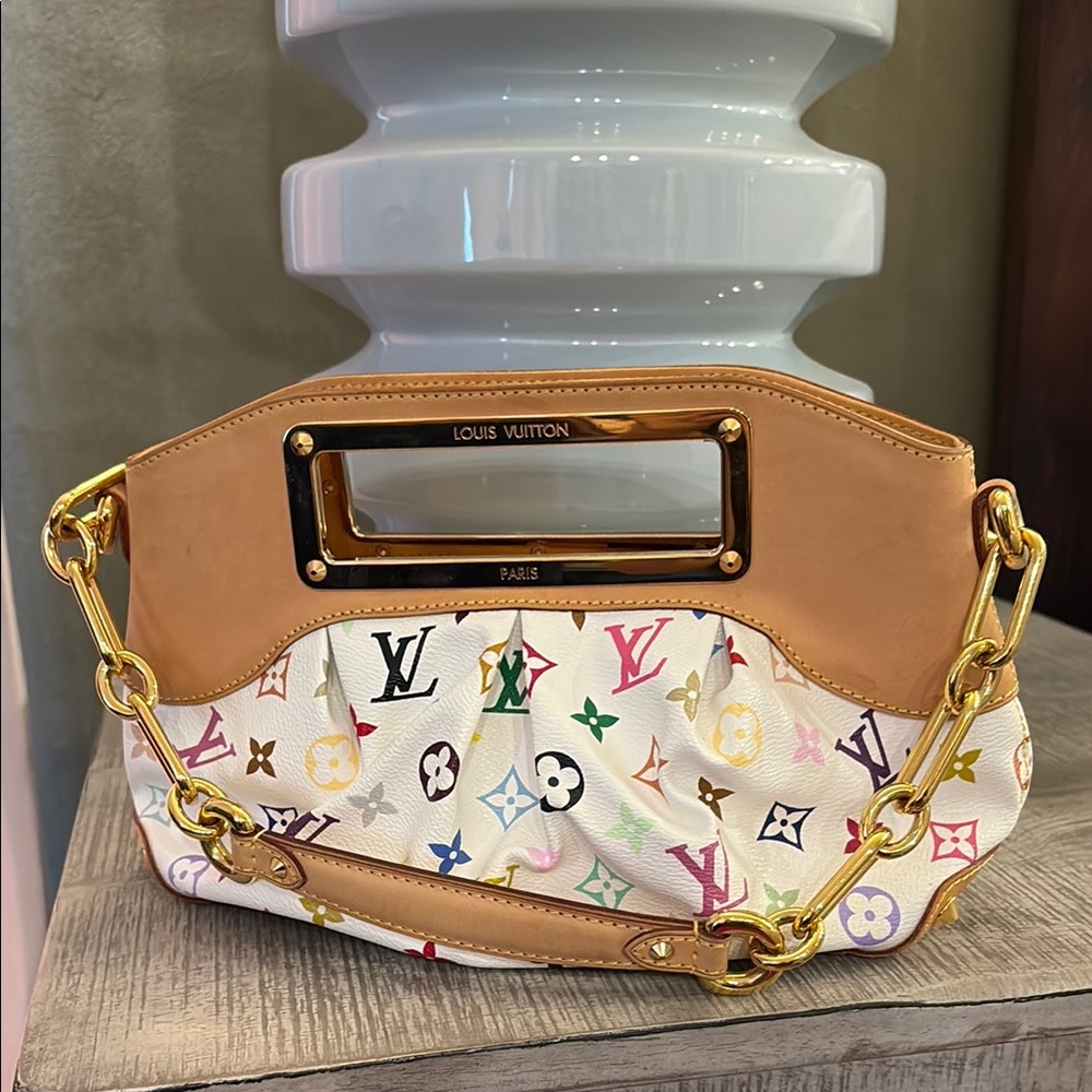 Louis Vuitton Judy pm shoulder bag monogram multicolor white